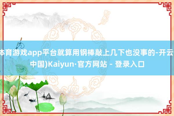 体育游戏app平台就算用钢棒敲上几下也没事的-开云(中国)Kaiyun·官方网站 - 登录入口